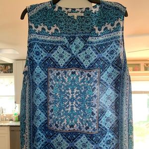 Colorful, Dressy, Sleeveless Blouse